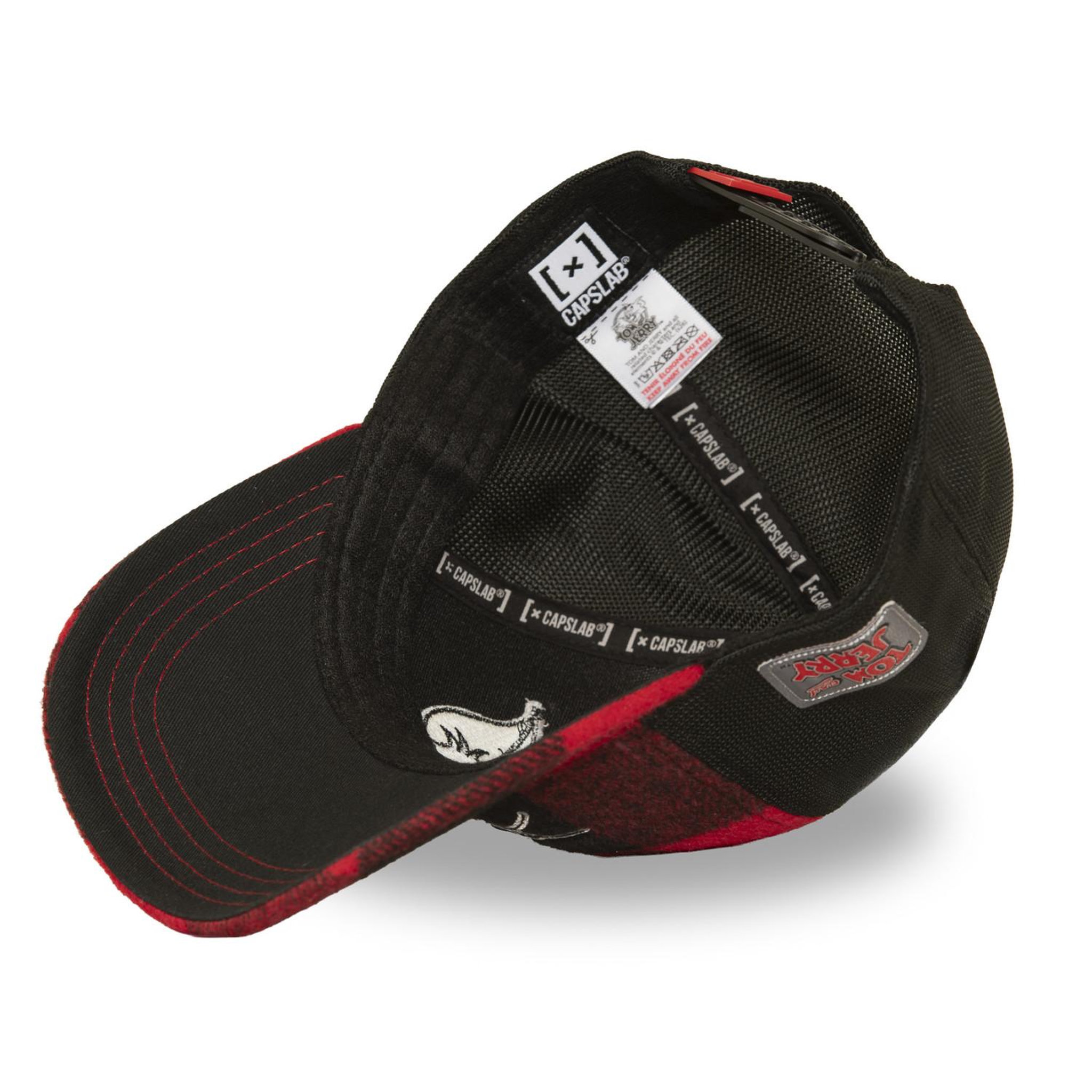 Voir la diapositive 5 : CAPSLAB Casquette baseball avec filet et patch tom & jerry tom