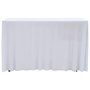 Voir la diapositive 2 : VIDAXL Nappes elastiques de table avec jupon 2 pcs 243x76x74cm Blanc