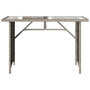Voir la diapositive 4 : VIDAXL Table de jardin et dessus en verre gris clair 110x68x70cm rotin