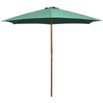 VIDAXL Parasol avec poteau en bois 270 x 270 cm Vert