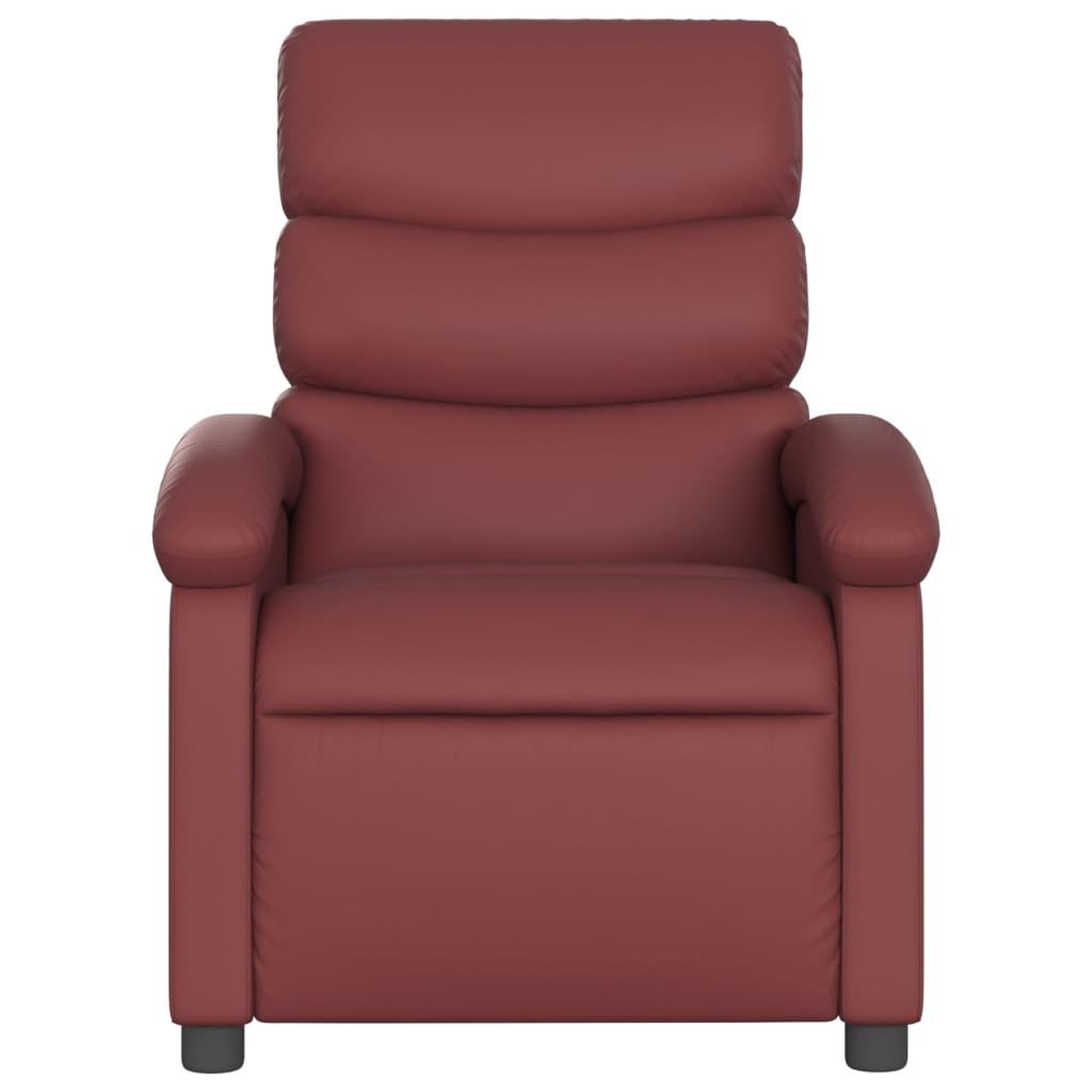 Voir la diapositive 4 : VIDAXL Fauteuil de massage inclinable Rouge bordeaux Similicuir
