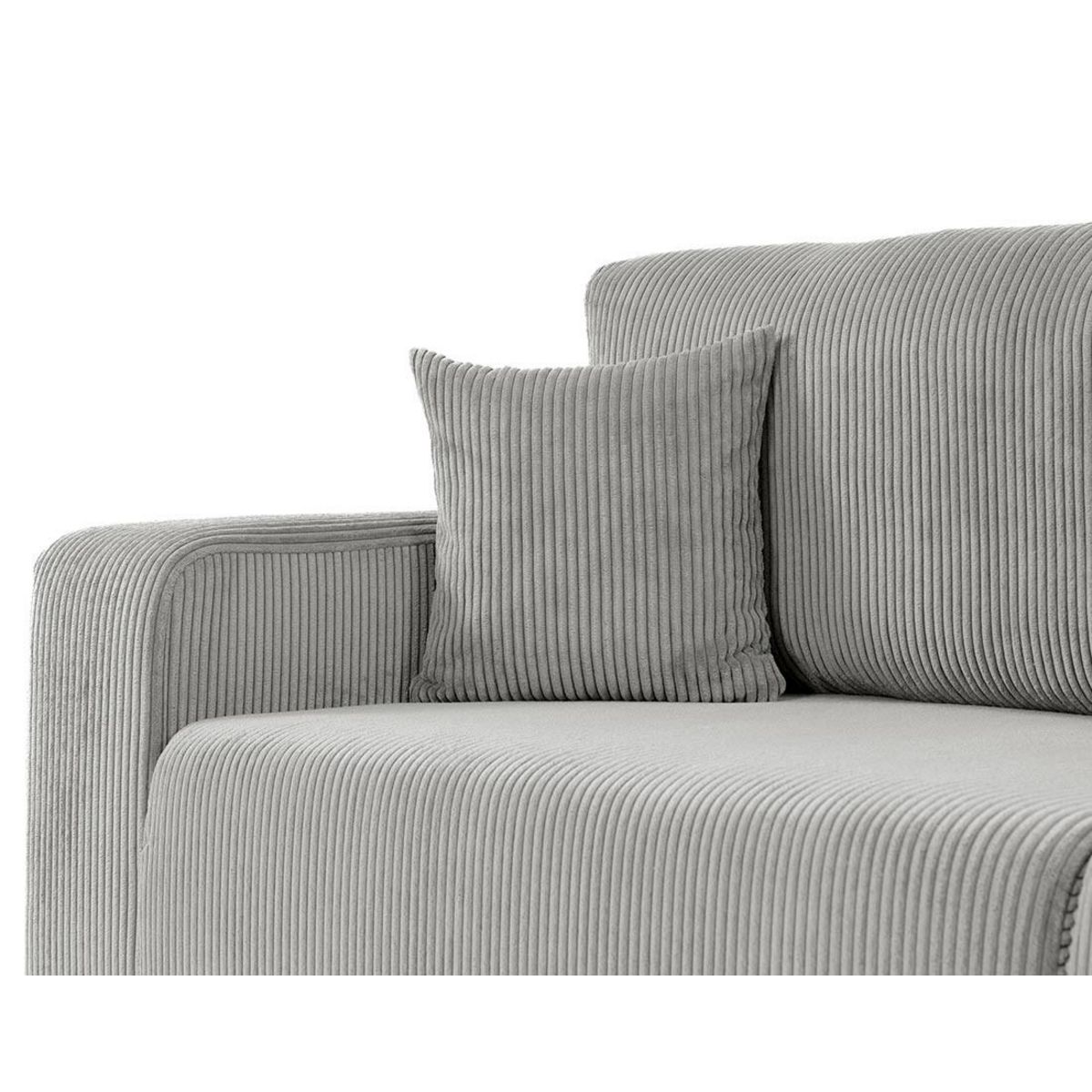 BEST MOBILIER Artemisa - canapé droit 3 places convertible avec coffre en velours côtelé