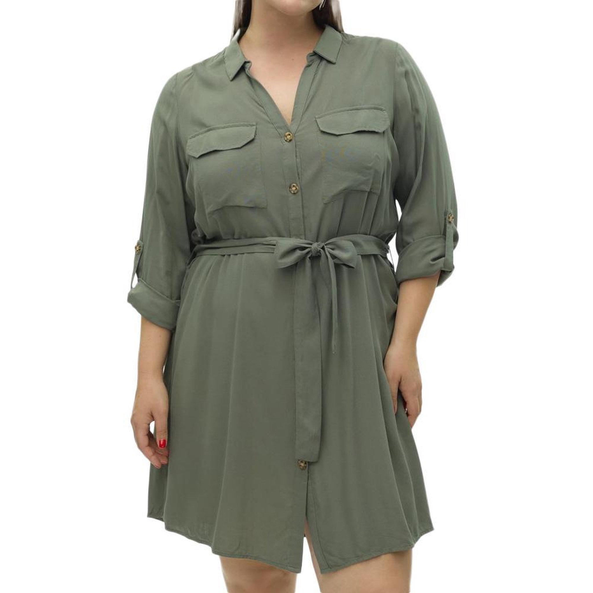 Vero Moda Robe kaki femme vero moda vmbumpy. Coloris disponibles : Vert