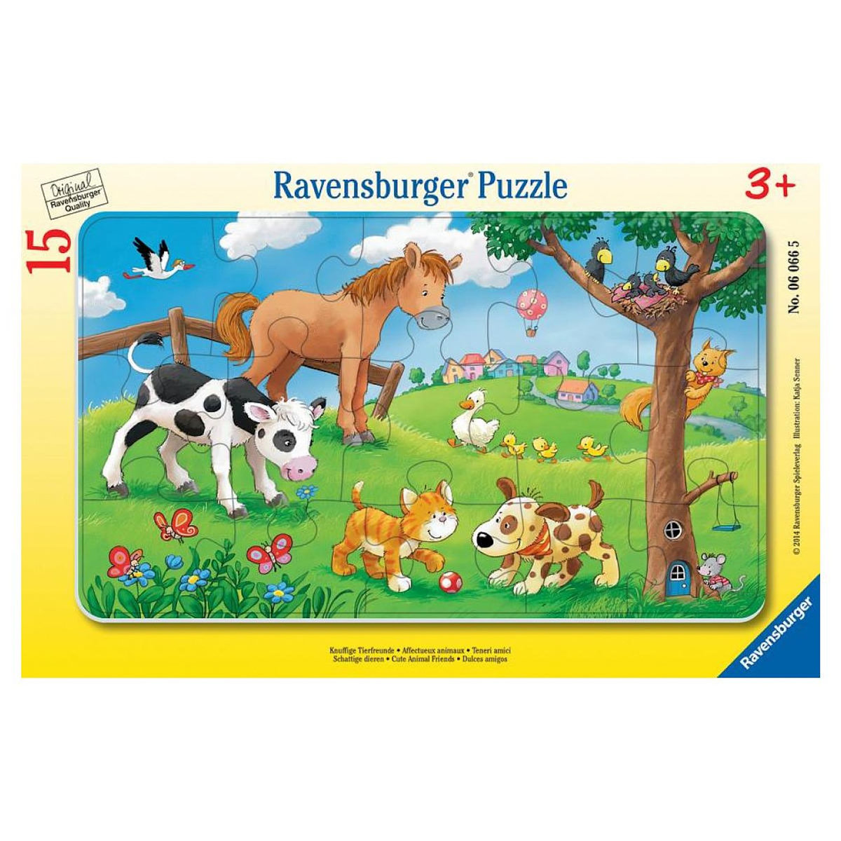RAVENSBURGER Puzzle cadre 15p  affectueux animaux