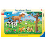 RAVENSBURGER Puzzle cadre 15p  affectueux animaux