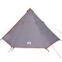 Voir la diapositive 2 : VIDAXL Tente familiale tipi 8 personnes gris et orange impermeable