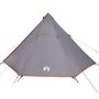 Voir la diapositive 2 : VIDAXL Tente familiale tipi 8 personnes gris et orange impermeable