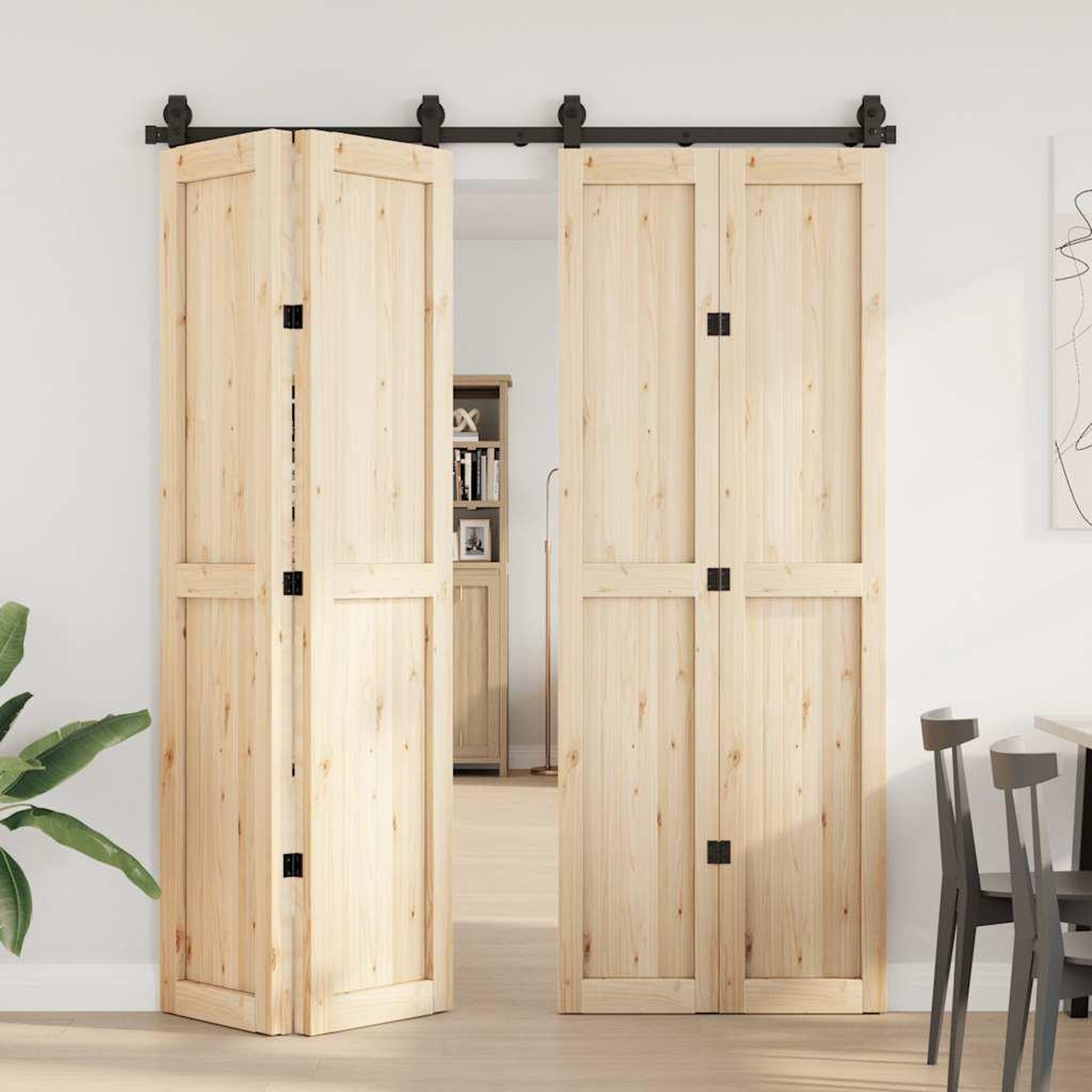 Voir la diapositive 3 : VIDAXL Kit de quincaillerie de porte coulissante 183 cm Acier Noir