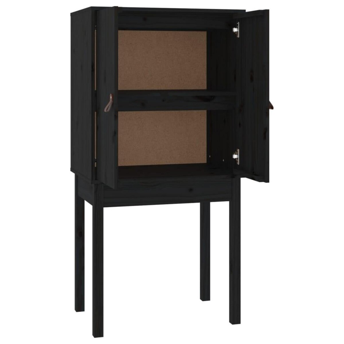 VIDAXL Buffet haut Noir 60x40x120 cm Bois massif de pin