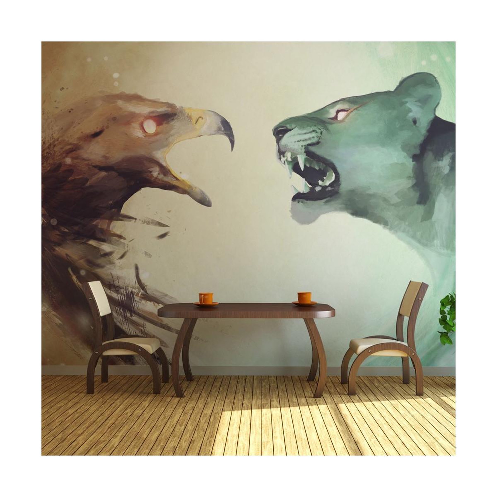 Paris Prix Papier peint  interspecies clash. Coloris disponibles : Multicolore