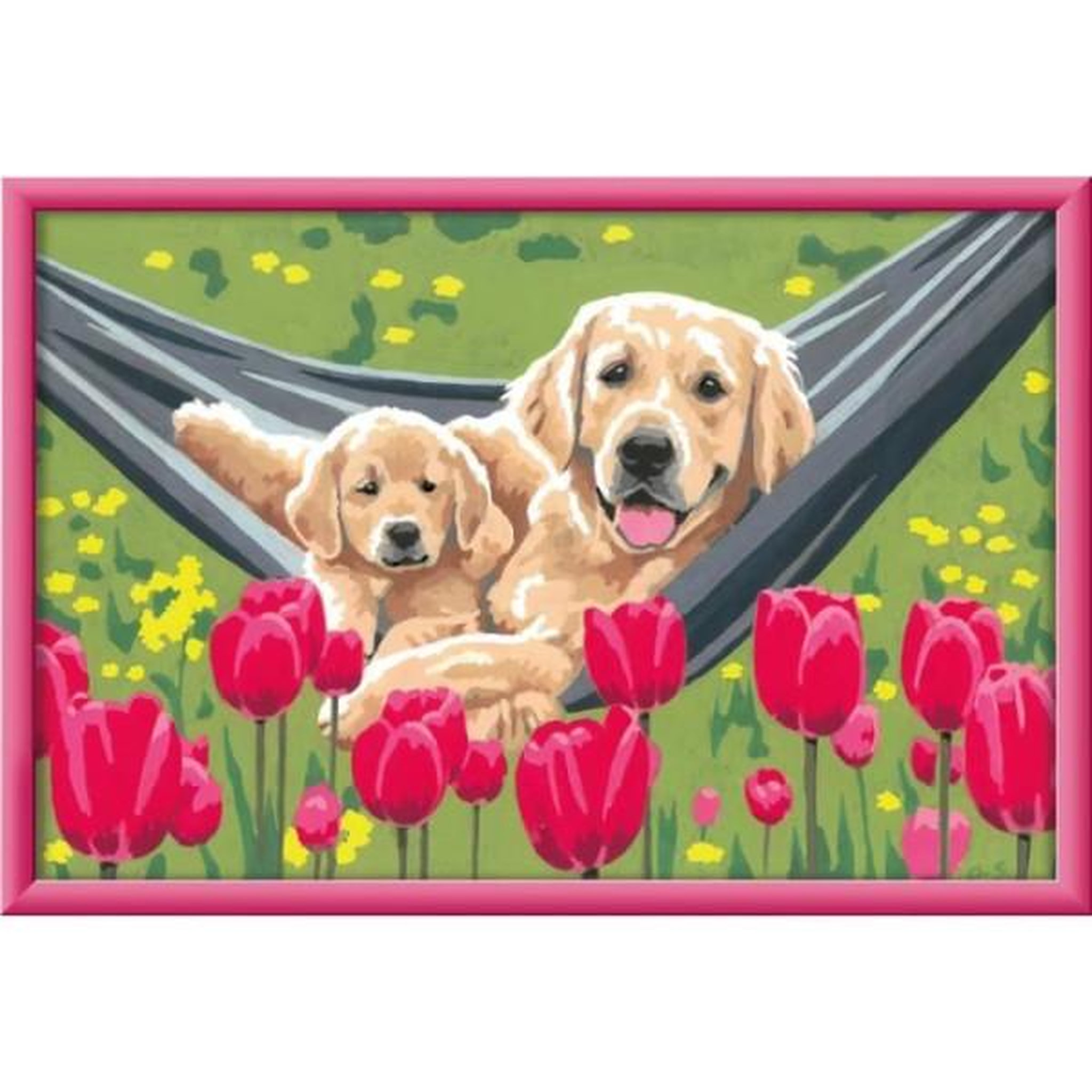 Voir la diapositive 3 : RAVENSBURGER CreArt Kids 31x21cm Labrador et tulipes, Kit de peinture par numéros Numéro d'Art, Des 7 ans, 25852, Ravensburger