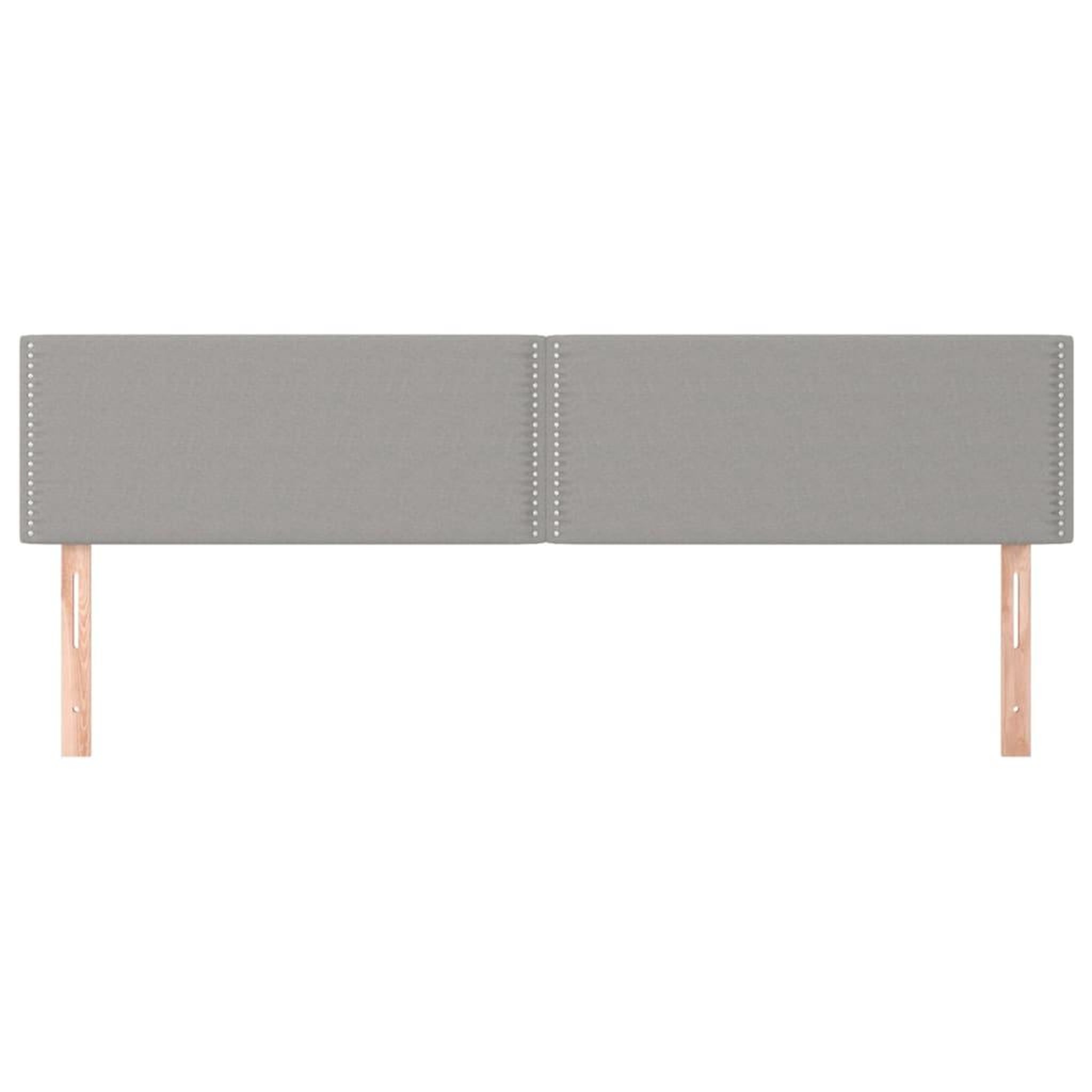 Voir la diapositive 3 : VIDAXL Tetes de lit 2 pcs Gris clair 90x5x78/88 cm Tissu