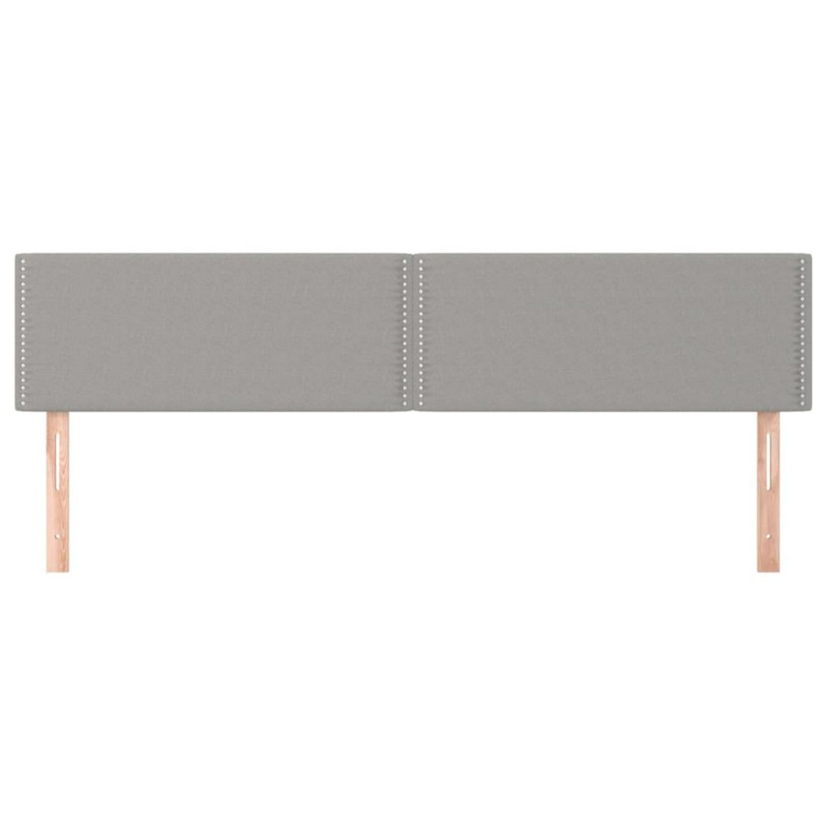 VIDAXL Tetes de lit 2 pcs Gris clair 90x5x78/88 cm Tissu