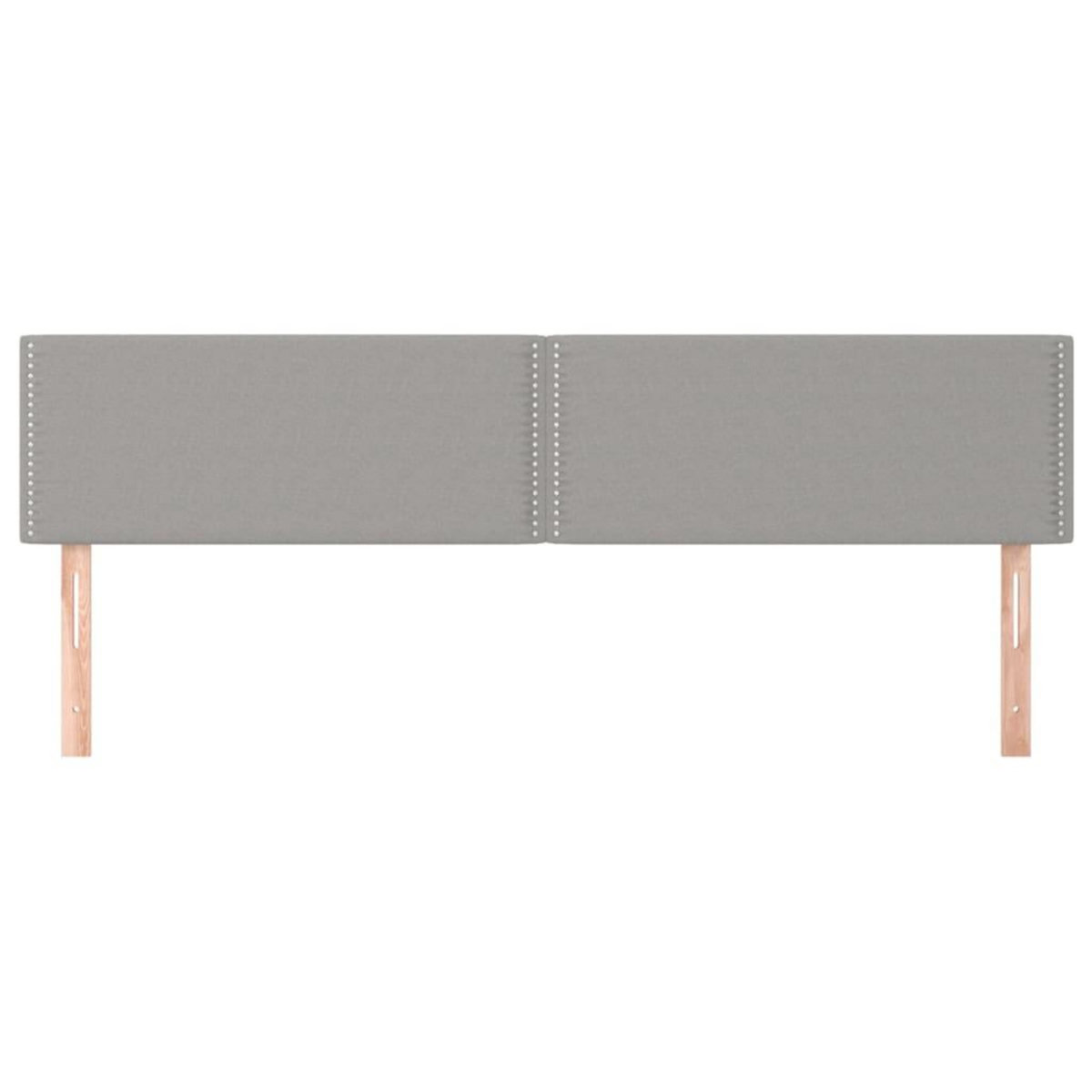 VIDAXL Tetes de lit 2 pcs Gris clair 90x5x78/88 cm Tissu