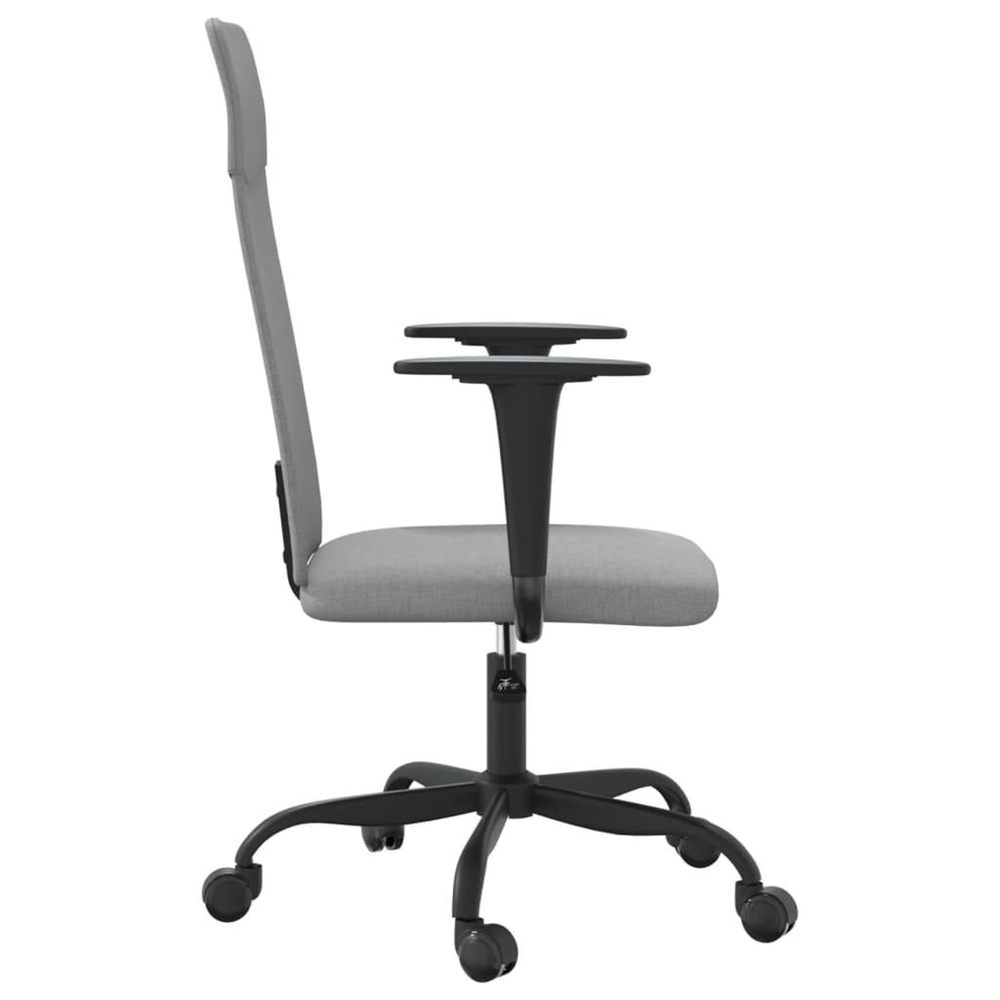 Voir la diapositive 4 : VIDAXL Chaise de bureau reglable en hauteur gris clair tissu