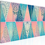 Paris Prix Tableau 5 Panneaux  Oriental Triangles Narrow. Coloris disponibles : Multicolore