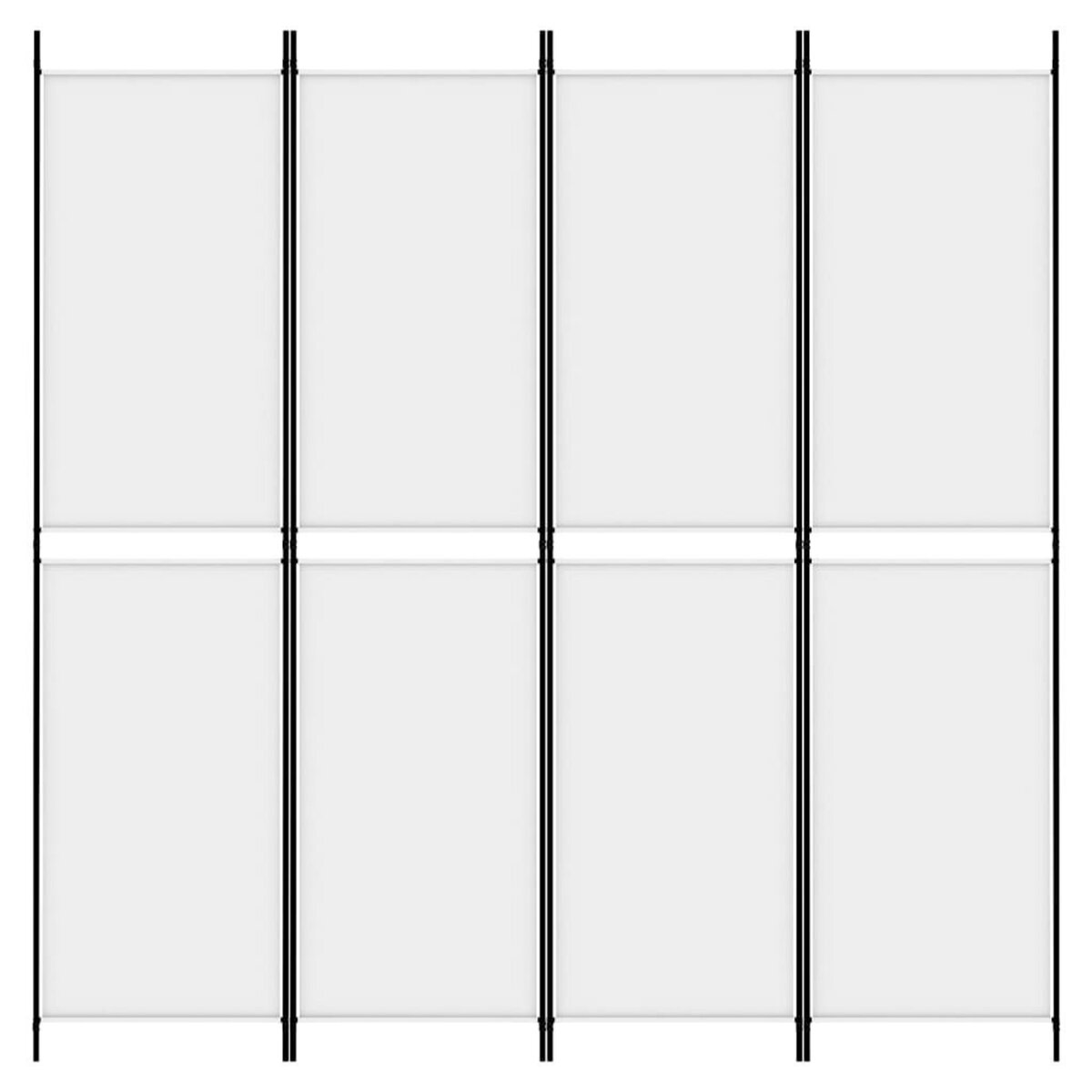 VIDAXL Cloison de separation 4 panneaux Blanc 200x200 cm Tissu