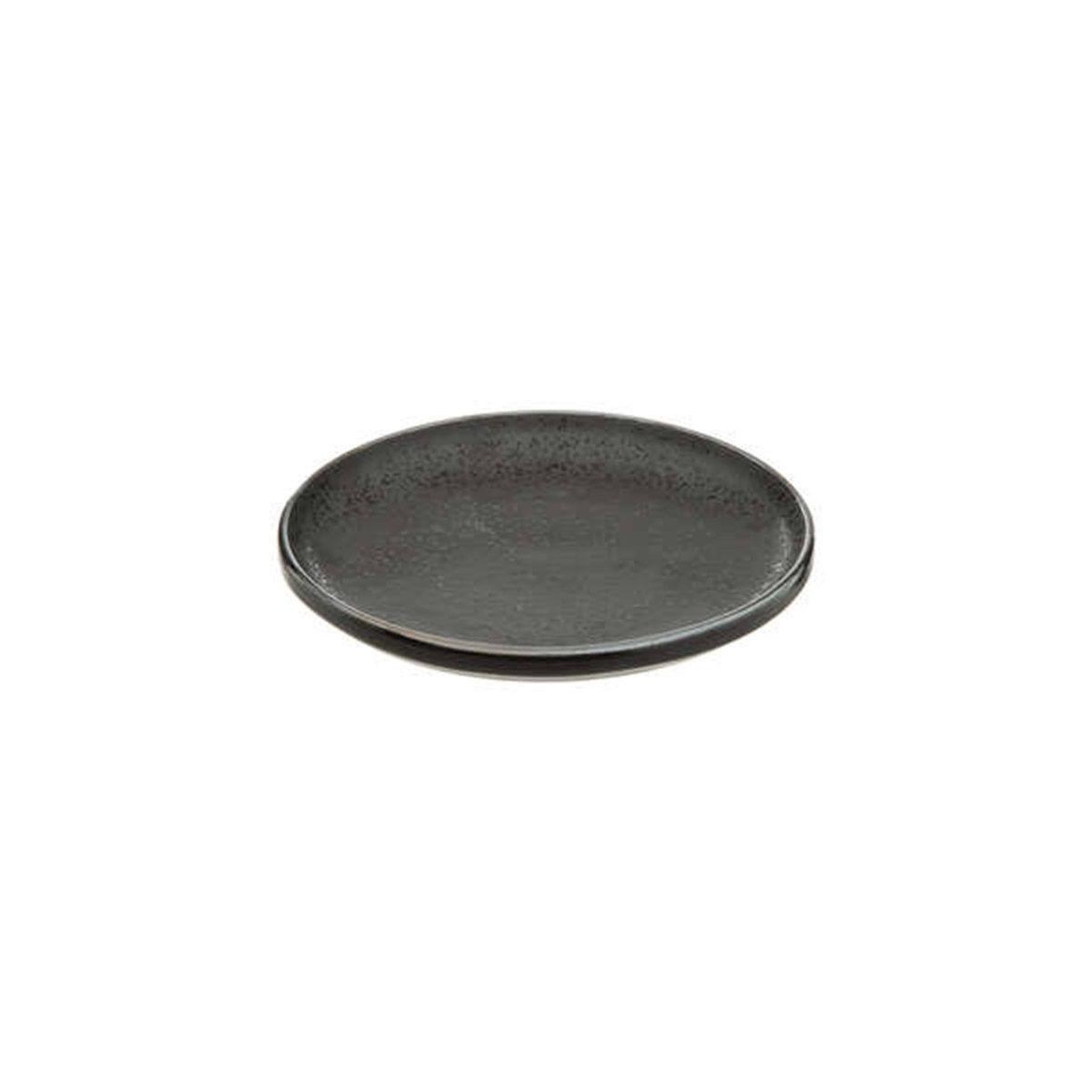 Voir la diapositive 2 : SECRET DE GOURMET Lot de 6 assiettes à dessert  loft  17cm noir