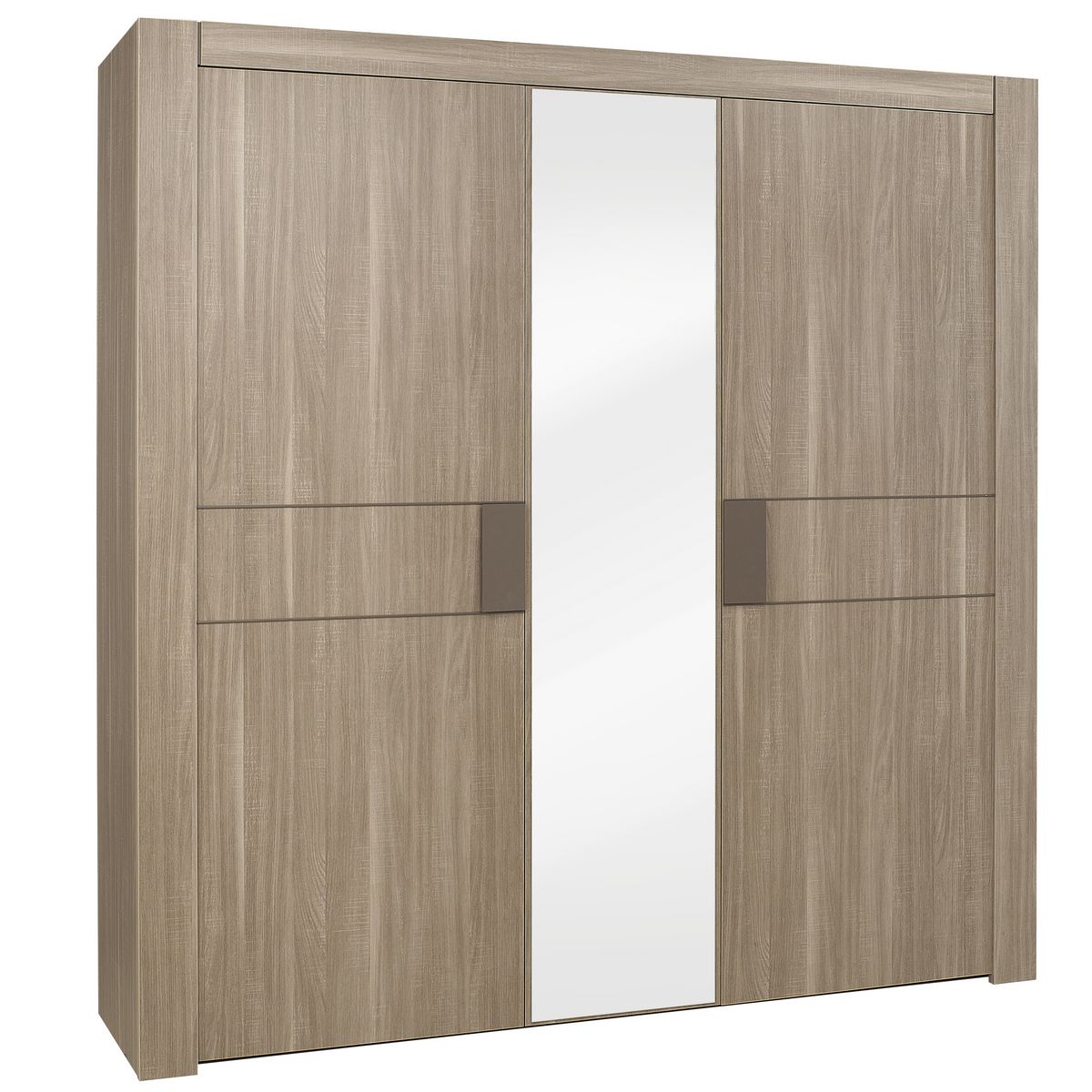 GAMI Armoire 3 portes battantes avec miroir L222cm ALLIANCE
