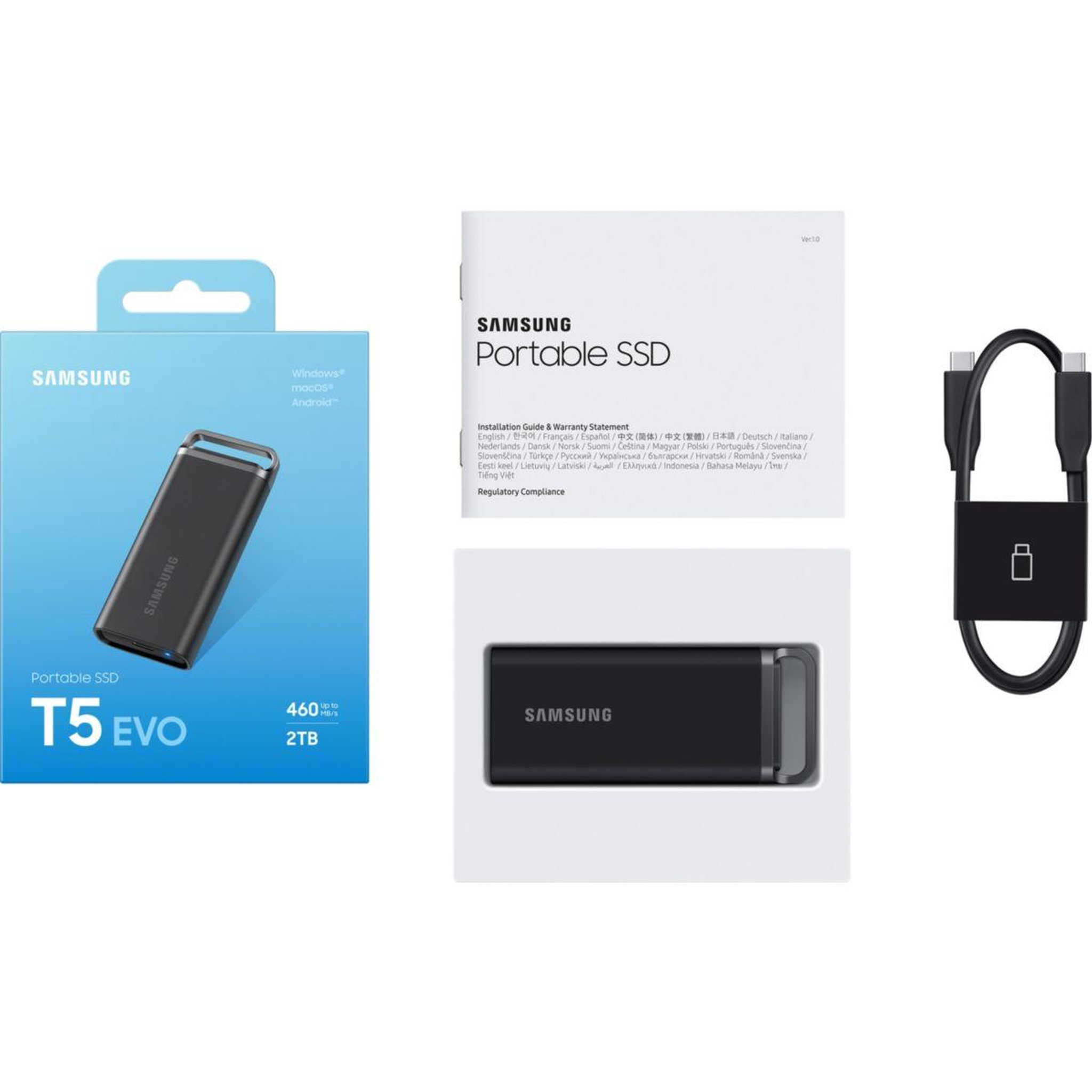 Voir la diapositive 4 : Samsung Disque dur externe 2To T5 Evo