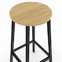 Voir la diapositive 6 : ID MARKET Lot de 4 tabourets de bar DETROIT assise ronde design industriel