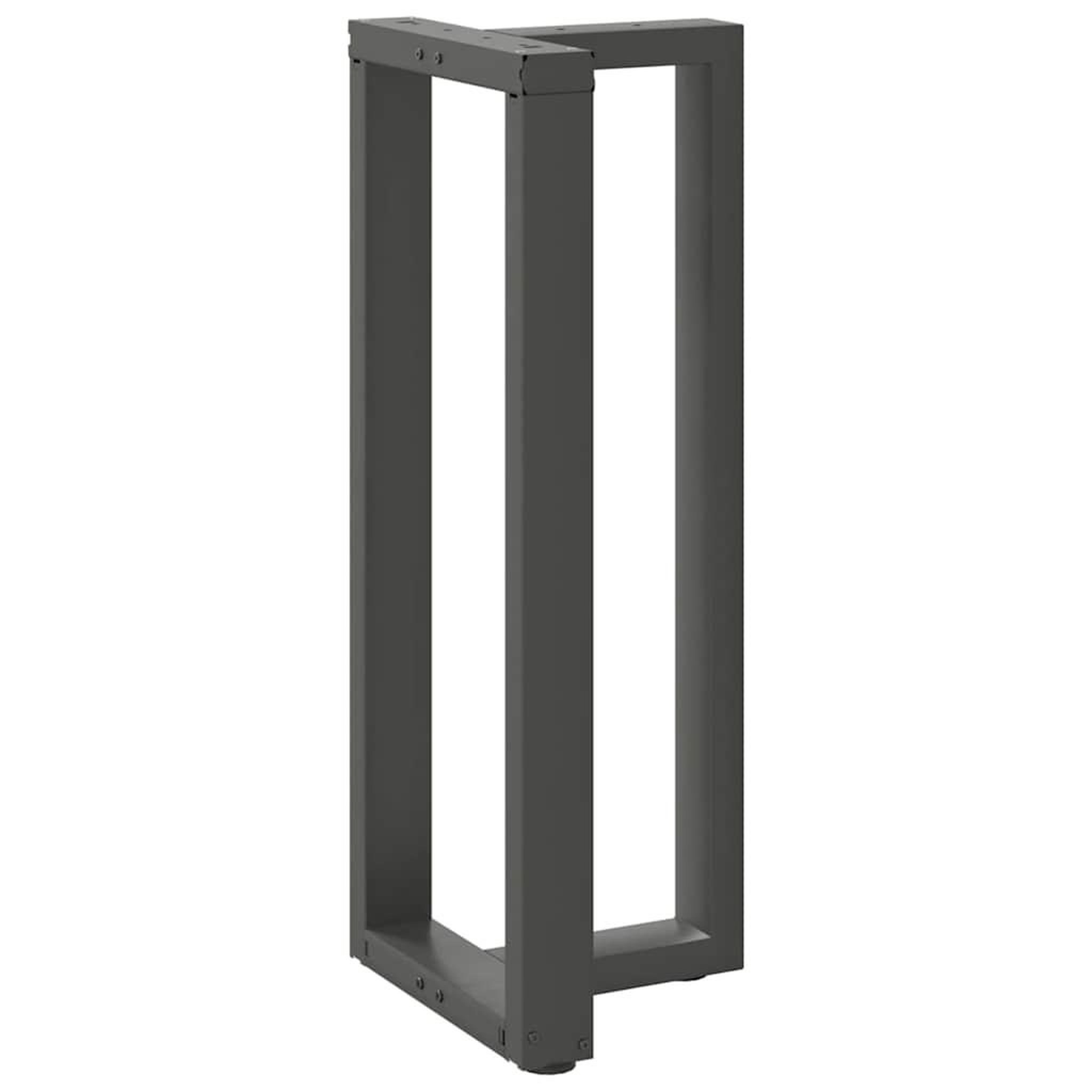 Voir la diapositive 4 : VIDAXL Pieds de table de bar forme de T 2 pcs anthracite acier