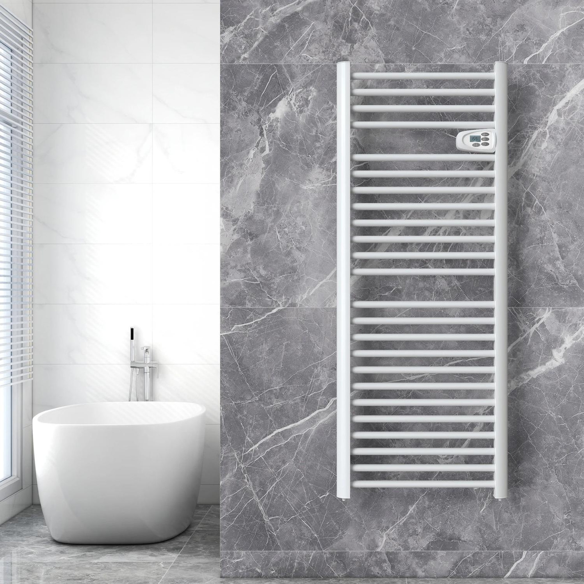 Voir la diapositive 3 : KALIA Sèche-serviette électrique à intertie 750w - bat-hj8ee