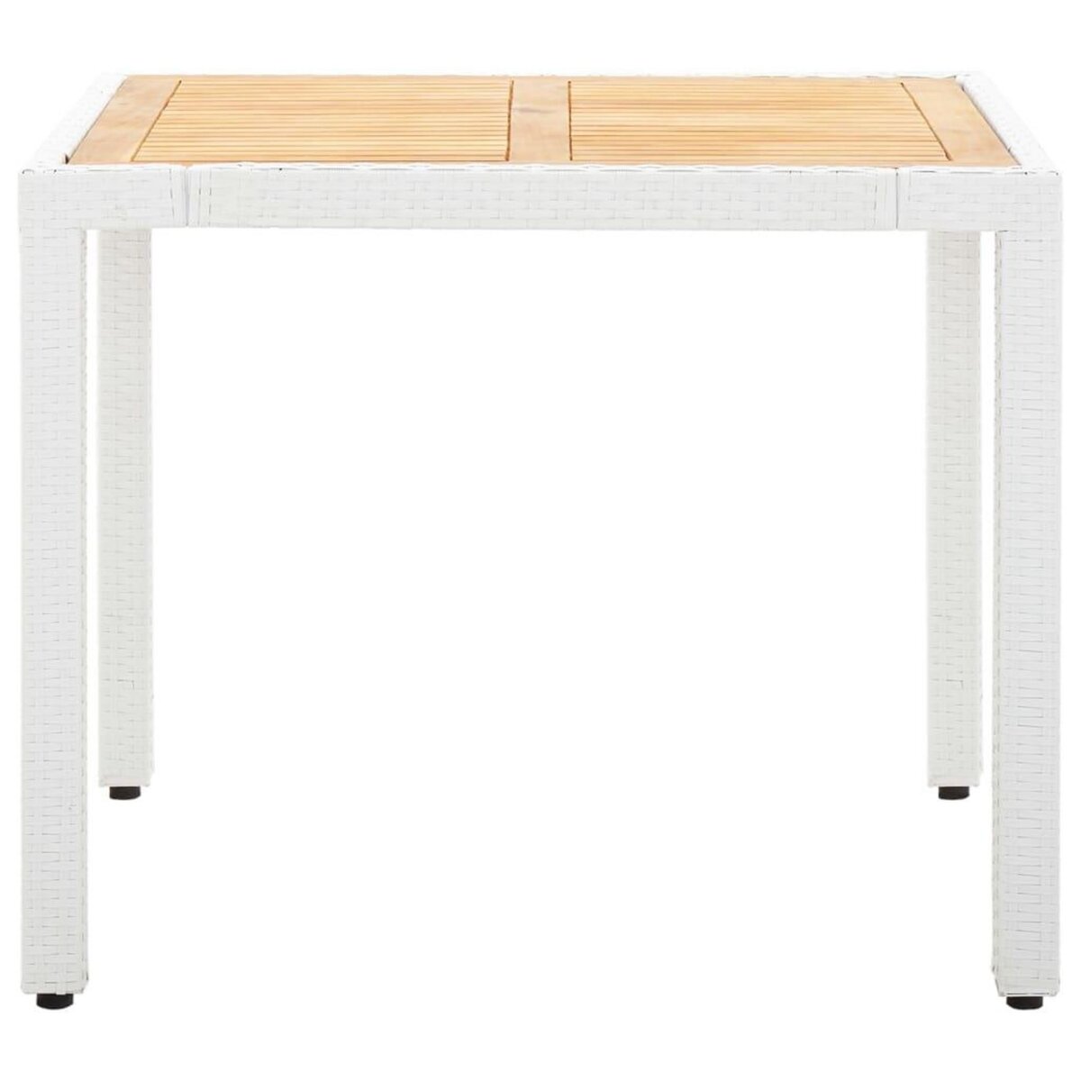 VIDAXL Salon de jardin 5 pcs resine tressee blanc