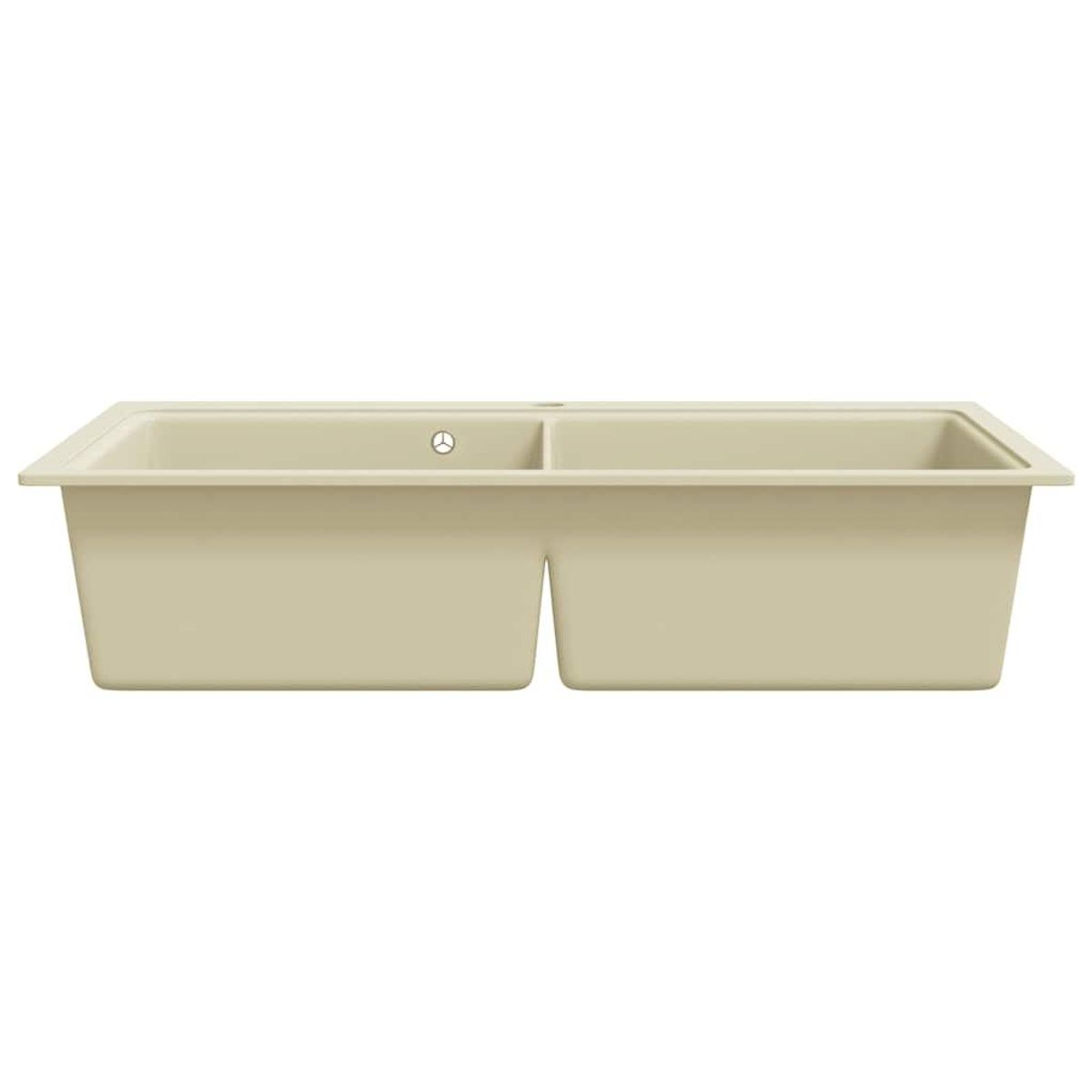 VIDAXL Evier de cuisine Granit Double lavabo Beige