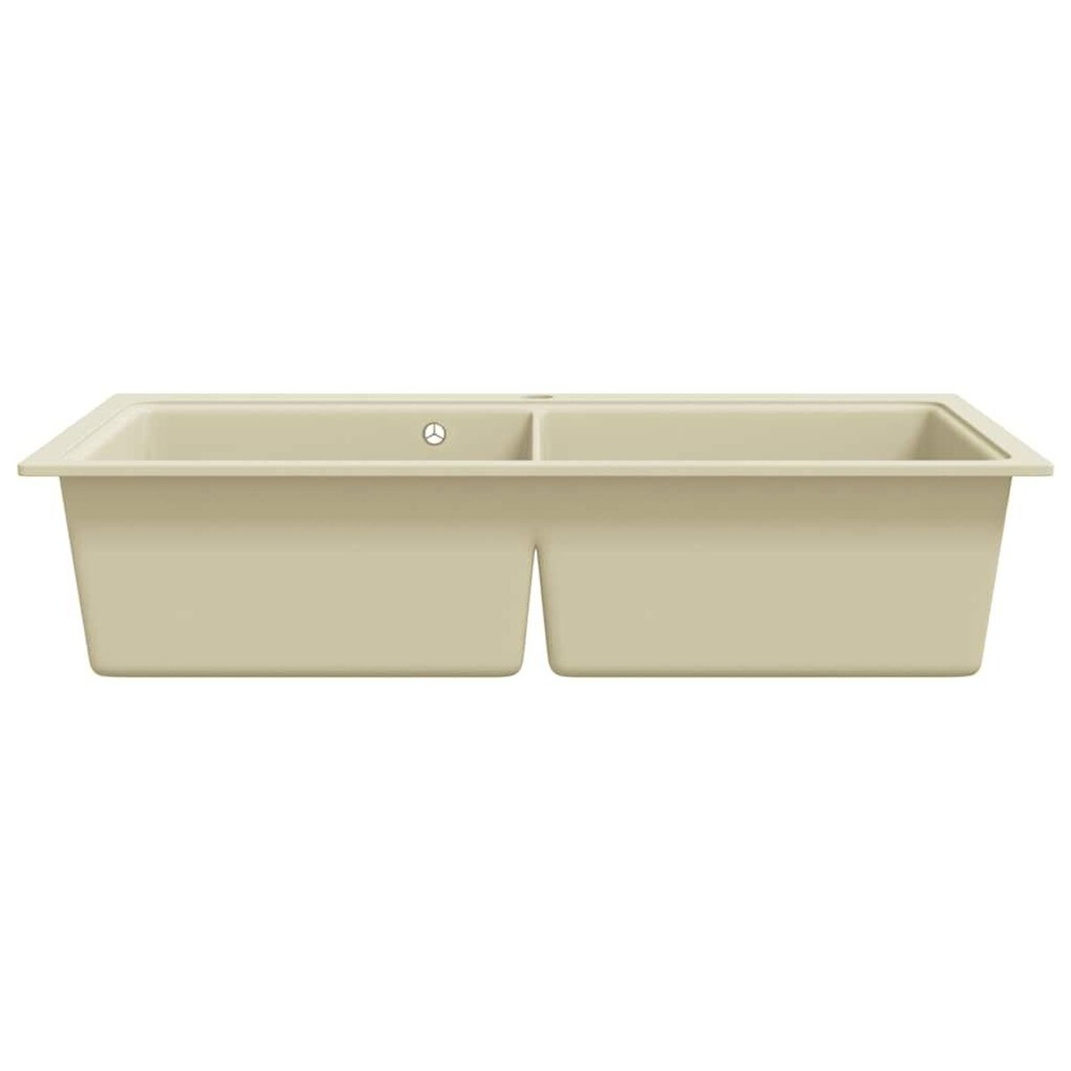 VIDAXL Evier de cuisine Granit Double lavabo Beige