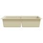 Voir la diapositive 4 : VIDAXL Evier de cuisine Granit Double lavabo Beige