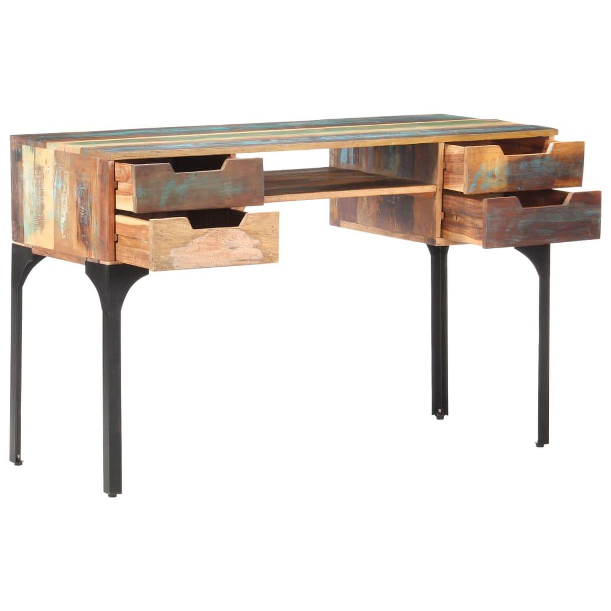 Voir la diapositive 2 : VIDAXL Bureau 118x48x75 cm Bois de recuperation massif