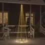 VIDAXL Sapin de Noël sur mat de drapeau 310 LED Blanc chaud 300 cm