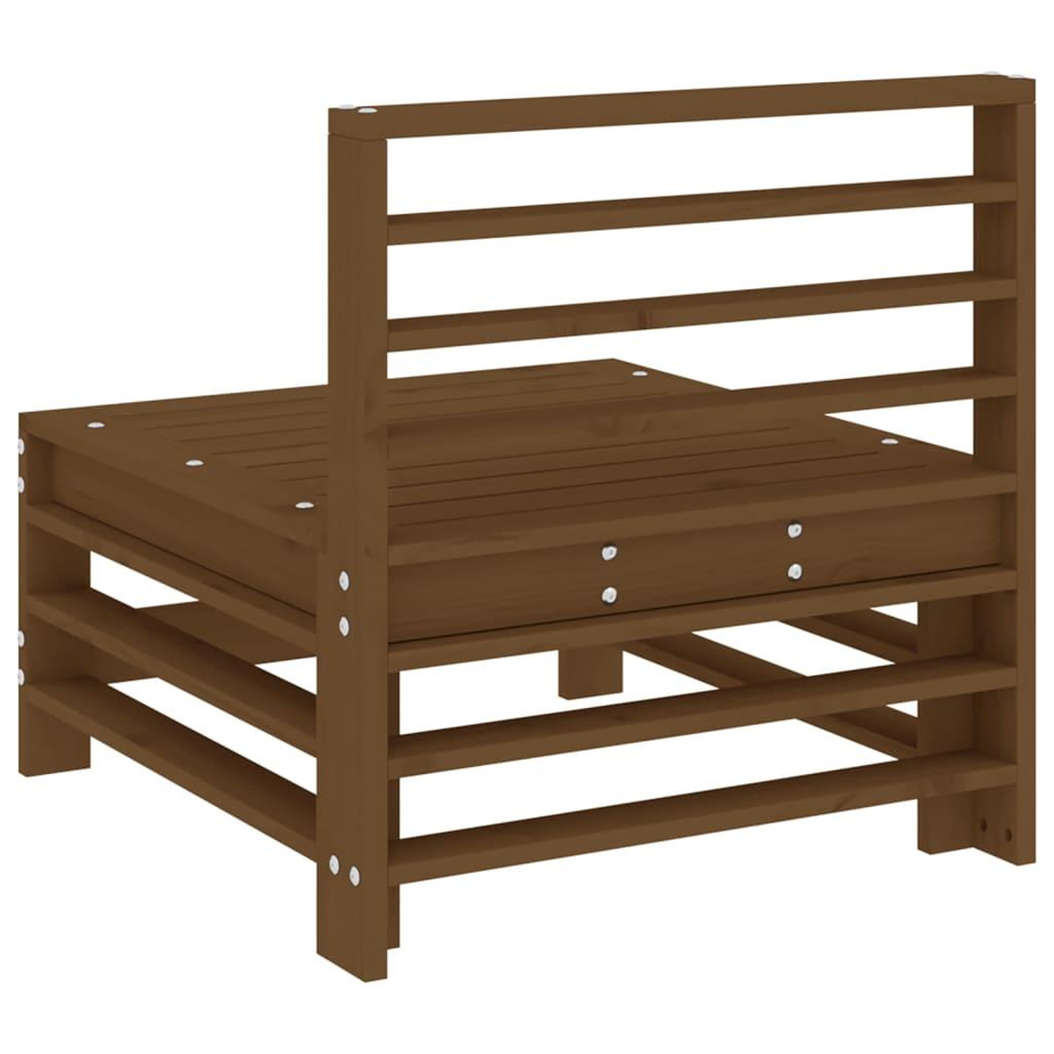 Voir la diapositive 5 : VIDAXL Canape central de jardin marron miel bois de pin massif