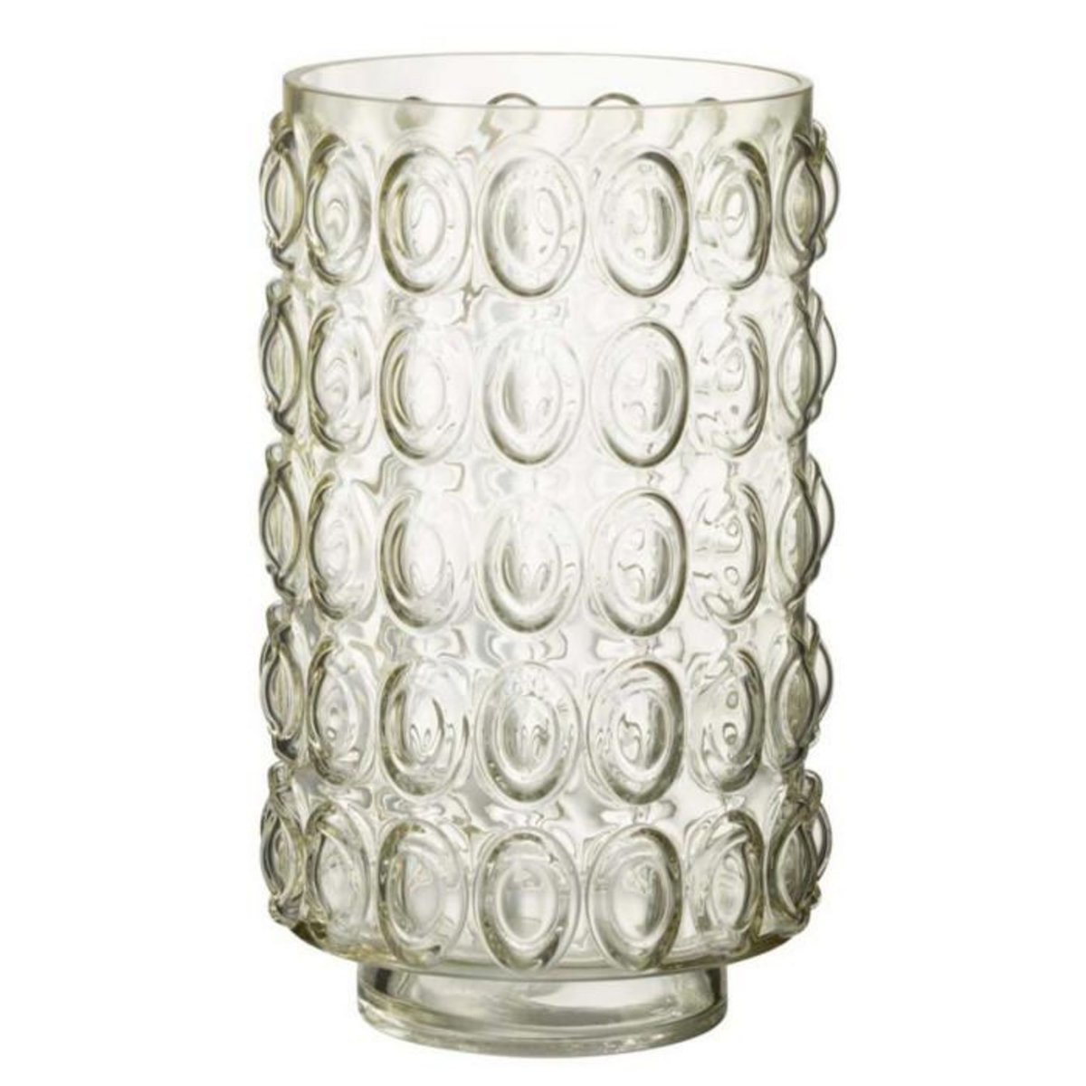 Paris Prix Vase Design en Verre  Bulles  30cm Jaune Clair
