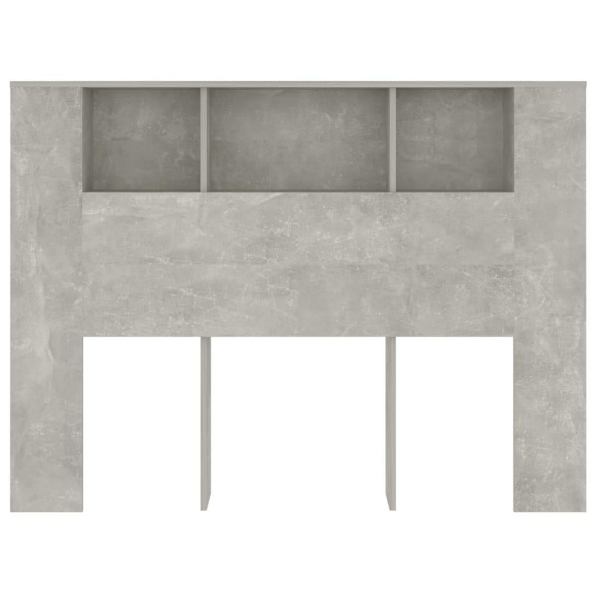 VIDAXL Armoire de tete de lit Gris beton 140x18,5x104,5 cm