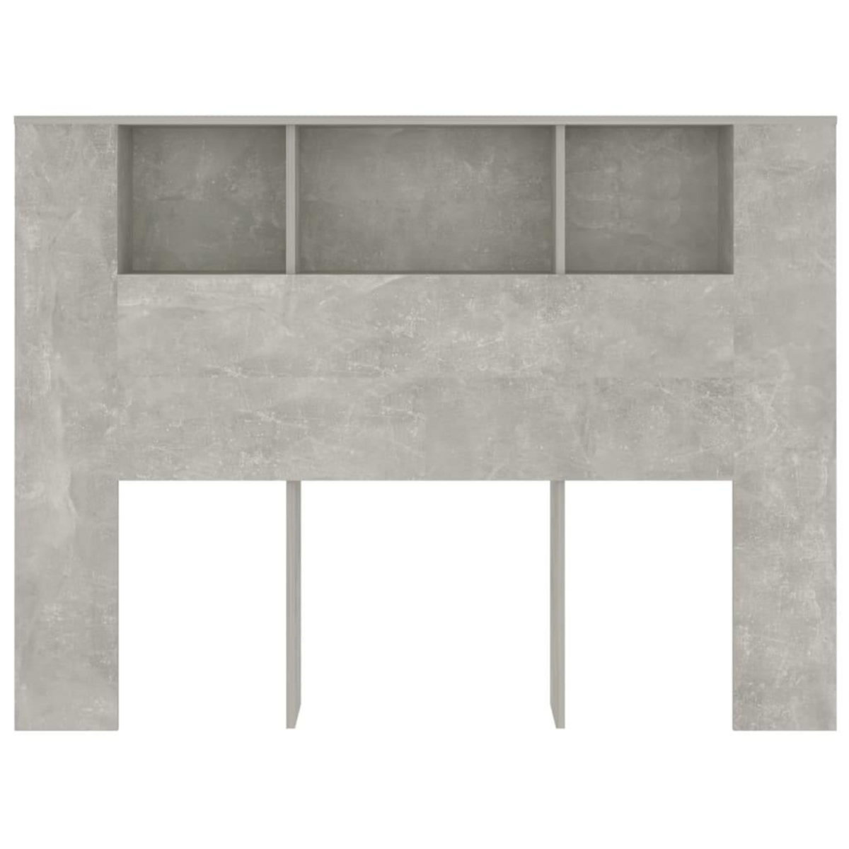 VIDAXL Armoire de tete de lit Gris beton 140x18,5x104,5 cm