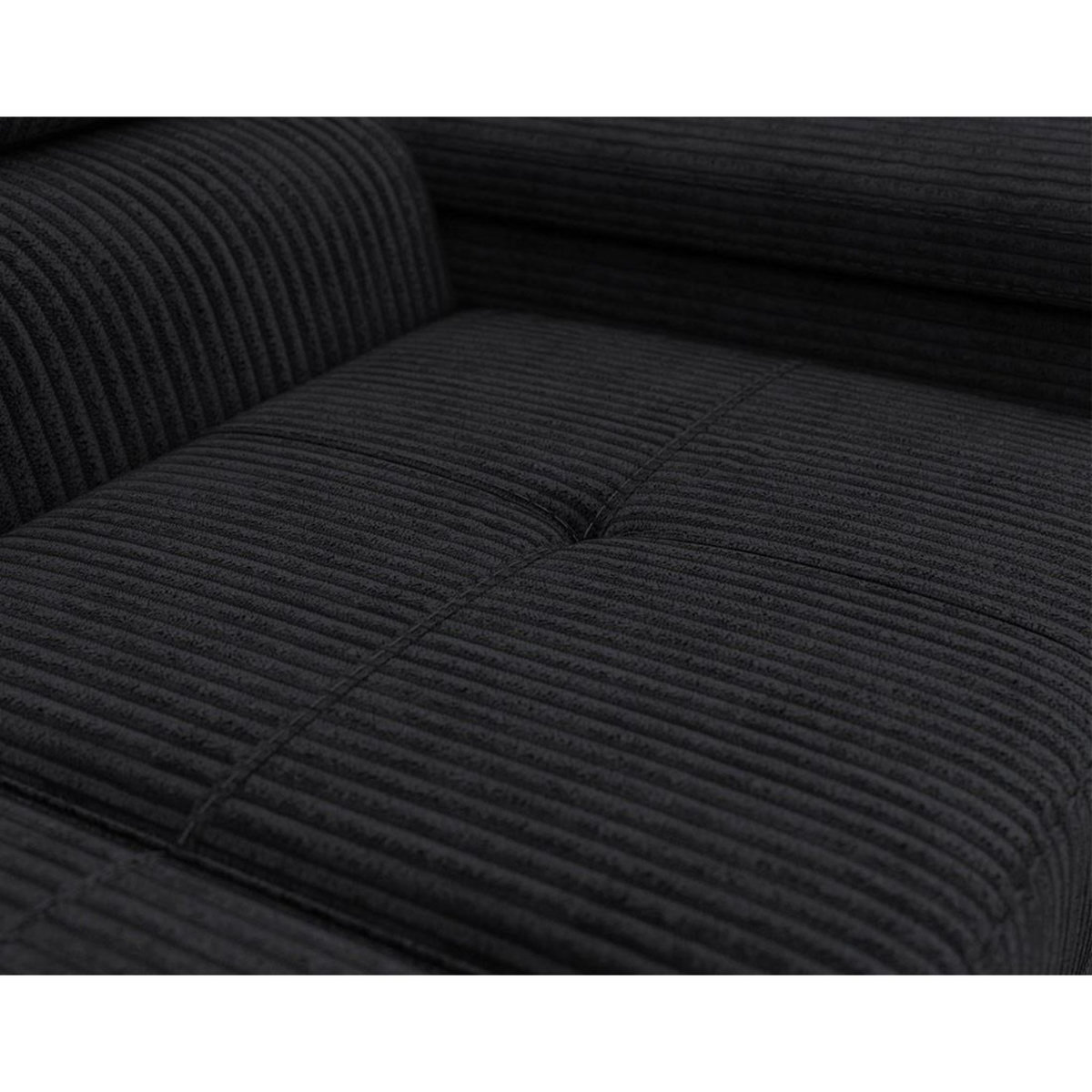 BEST MOBILIER Pablo - canapé droit 2 places avec têtières ajustables - en velours côtelé