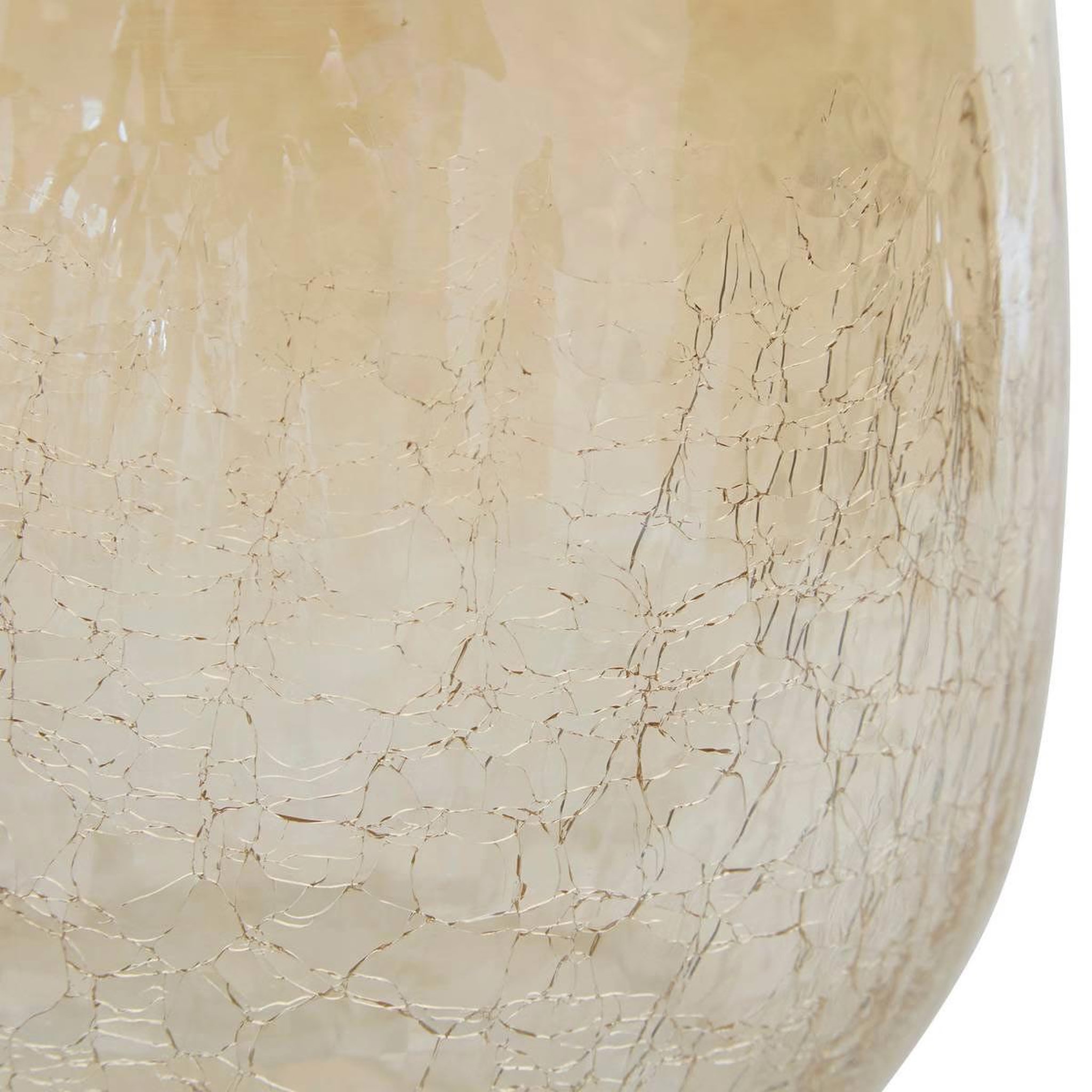 Voir la diapositive 3 : ATMOSPHERA Vase en verre craquelé  alexis  25cm transparent