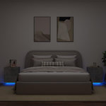 VIDAXL Armoires de chevet et lumieres LED 2 pcs gris beton