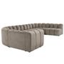 Voir la diapositive 5 : LISA DESIGN Debbie - canapé modulable panoramique d'angle droit 7 places en tissu texturé