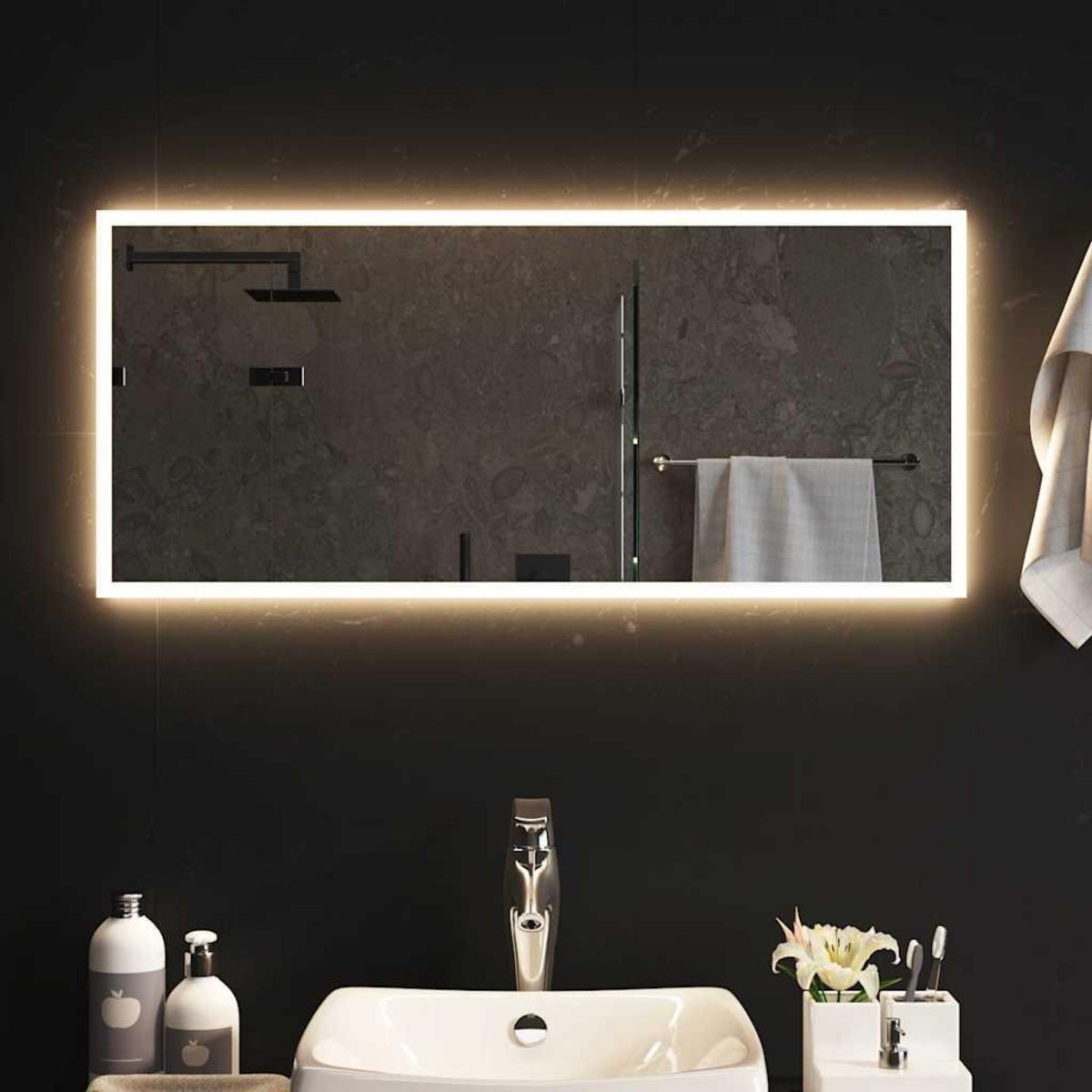 VIDAXL Miroir de salle de bain a LED 90x40 cm