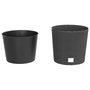 Voir la diapositive 3 : VIDAXL Jardiniere et interieur amovible anthracite 15 /15,3 L rotin PP