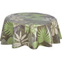 Voir la diapositive 1 : HABITABLE Nappe en toile cirée ronde motifs jungle MALLORCA