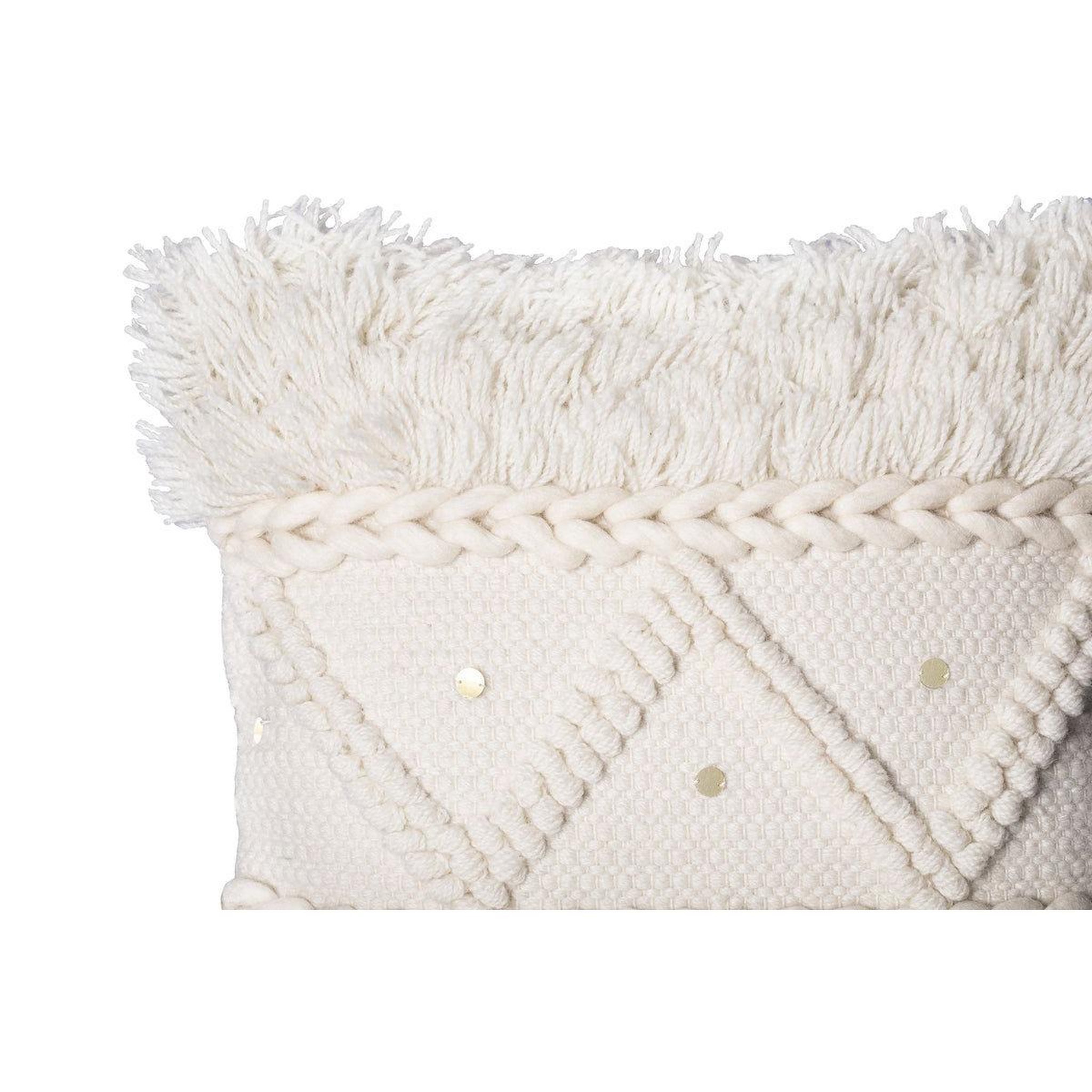 Voir la diapositive 3 : Paris Prix Coussin tissé à la main  bohist  45x45cm crème