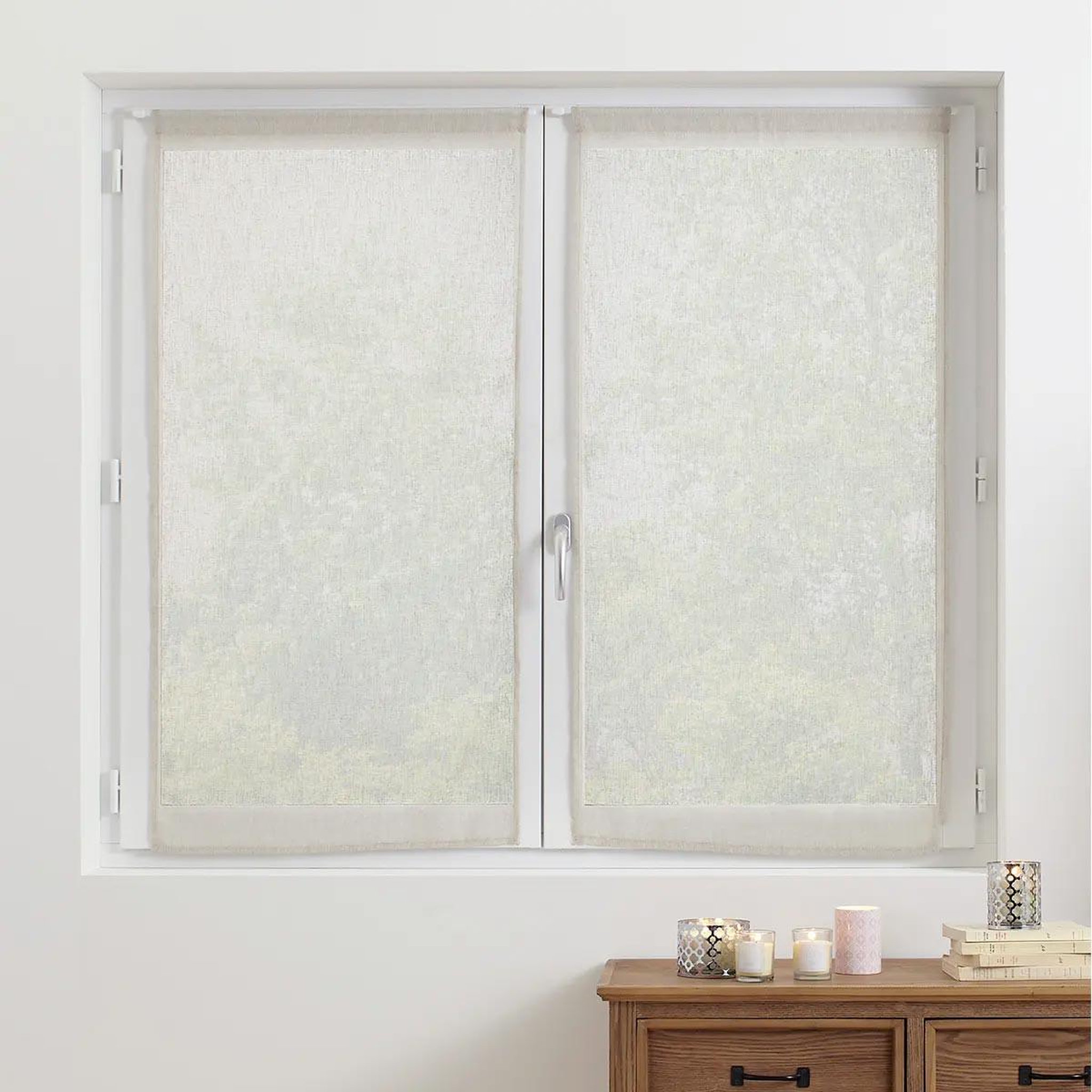 ATMOSPHERA Lot de 2 rideaux voilage  fred  60x120cm lin