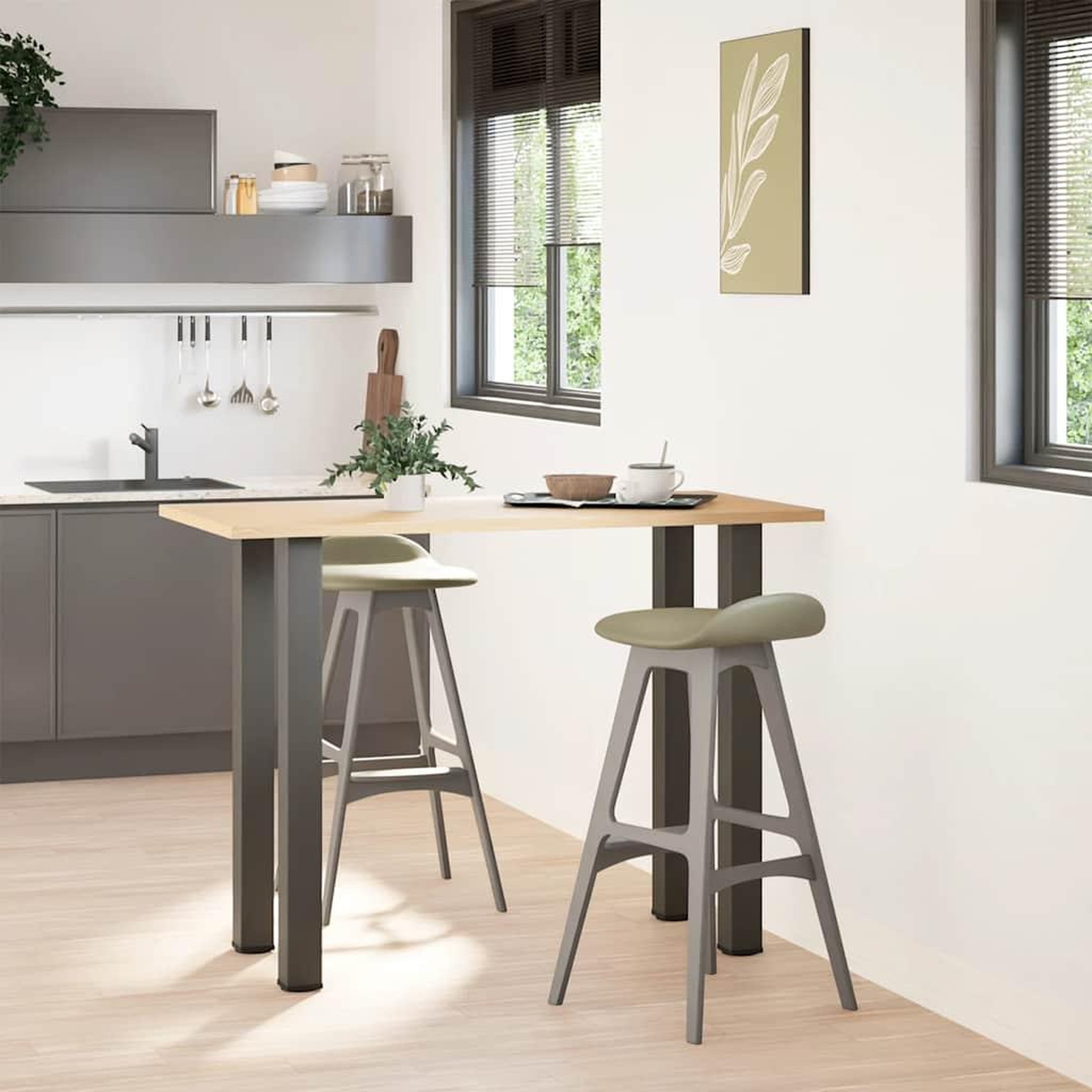 Voir la diapositive 3 : VIDAXL Pieds de table basse anthracite 4 pcs 100-102 cm acier