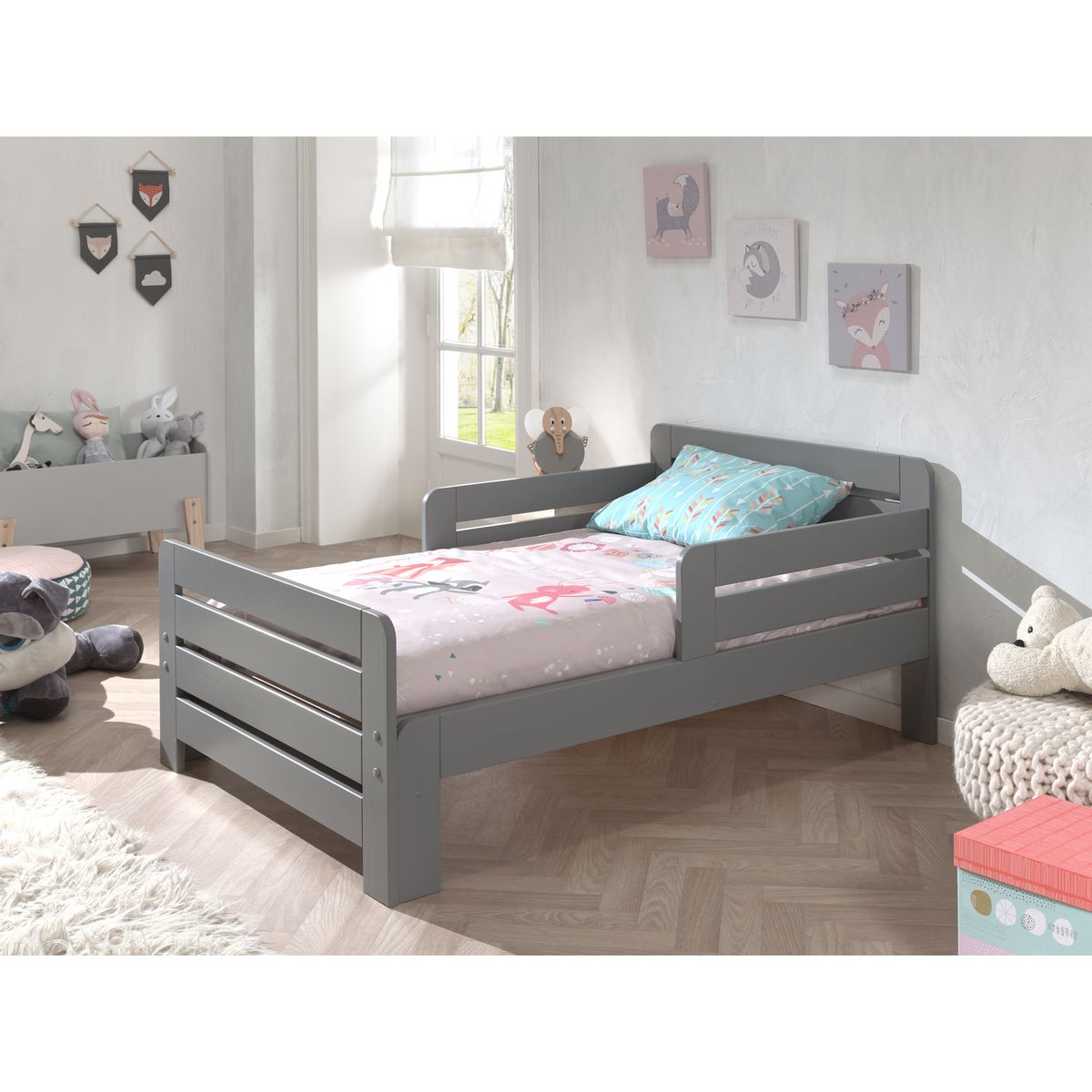 Lit enfant évolutif JUMP 90x140-200 cm pin massif