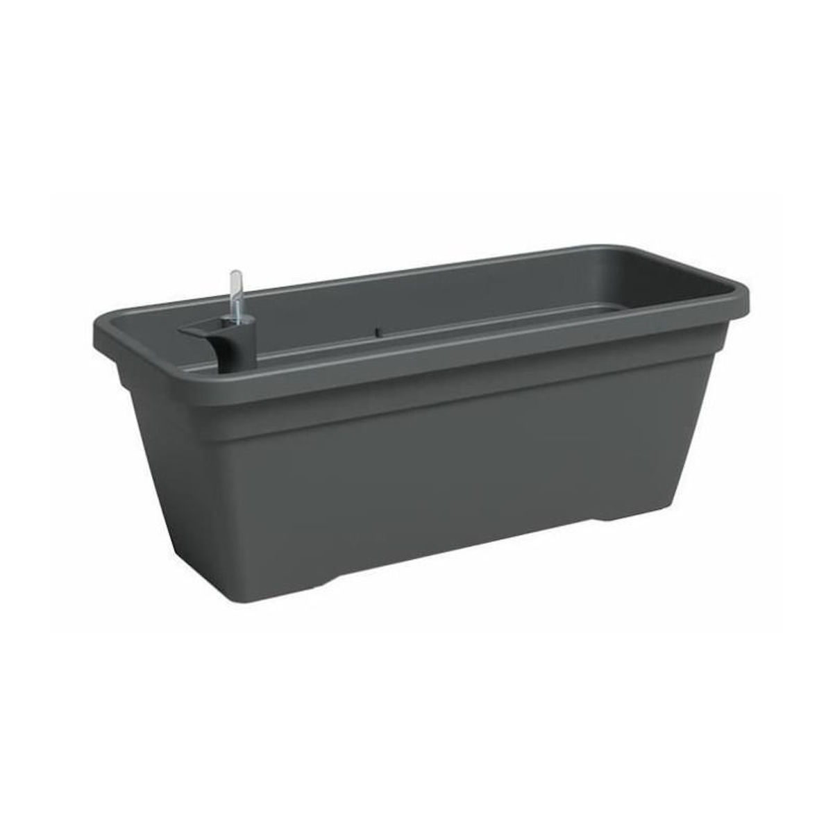 ARTEVASI Jardiniere - Plastique - Anthracite - Rectangulaire - L57,9 x P24,3 x H22cm - ARTEVASI