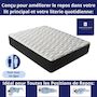 Voir la diapositive 3 : DAGOSTINO HOME Matelas 90x190 - 30cm Epaisseur - Mousse HR Très Ferme | Double Face (Été-Hiver) | Soutien Équilibré, Parfait et Tonique